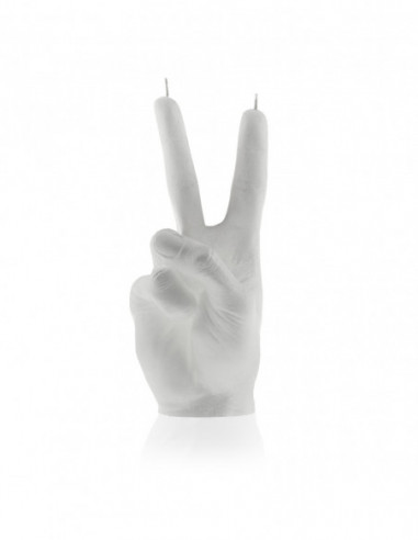 Świeca Hand Peace White