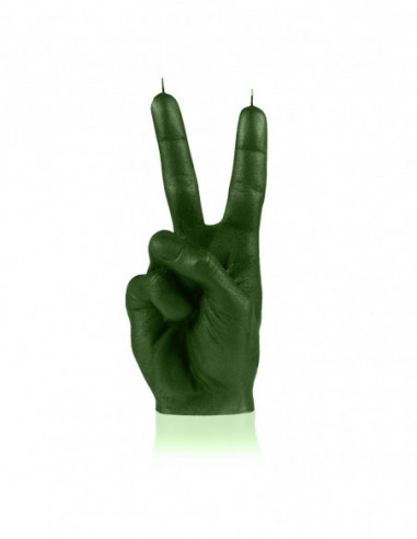 Świeca Hand Peace Dark Green