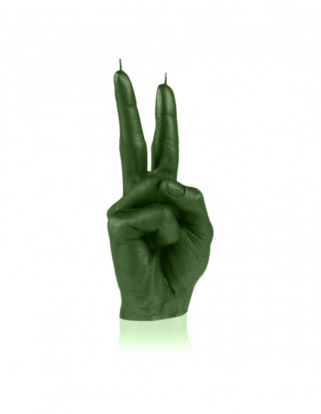 Świeca Hand Peace Dark Green