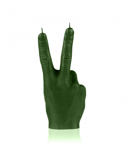 Świeca Hand Peace Dark Green