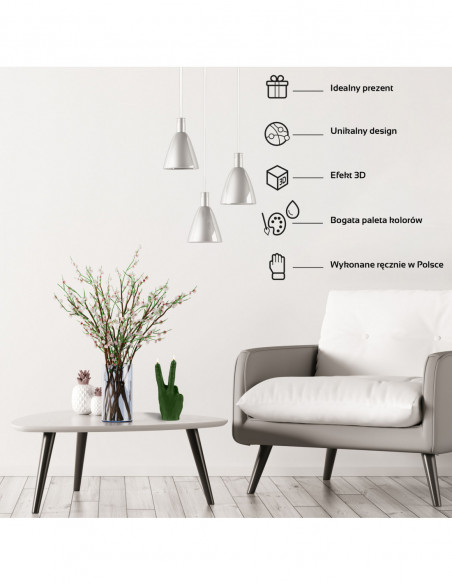 Świeca Hand Peace Dark Green