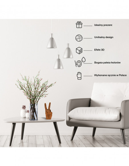 Świeca Hand Peace Gold