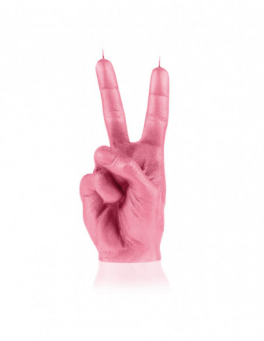 Świeca Hand Peace Pink