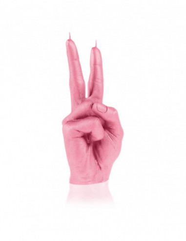 Świeca Hand Peace Pink