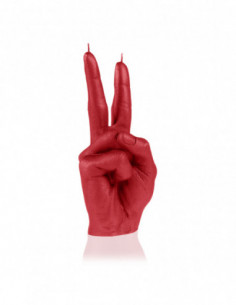 Świeca Hand PEACE Red 2