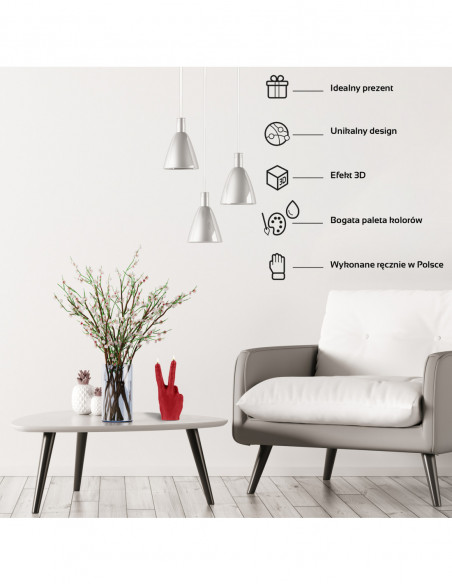 Świeca Hand PEACE Red