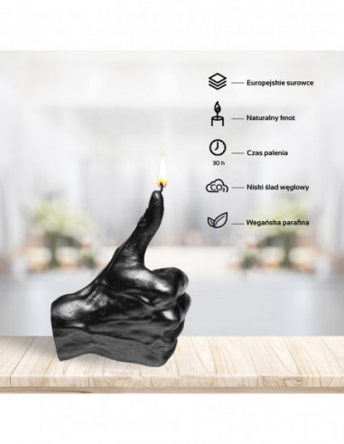 Świeca Hand OK Black Metallic