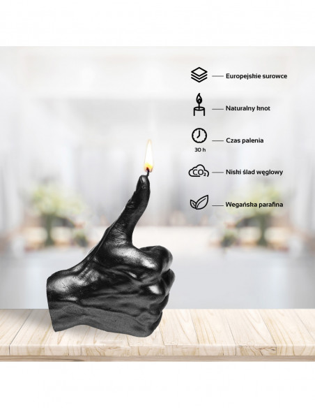 Świeca Hand OK Black Metallic