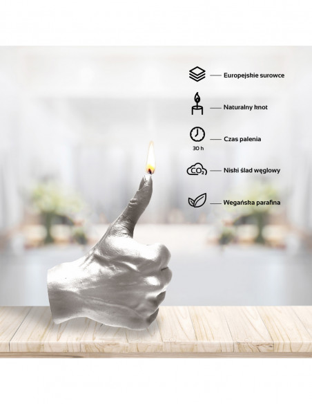 Świeca Hand OK Gray