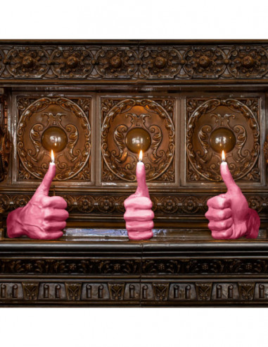 Świeca Hand OK Pink