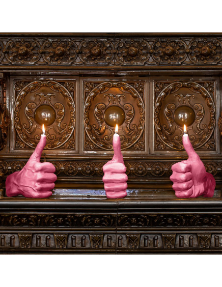 Świeca Hand OK Pink