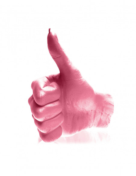 Świeca Hand OK Pink