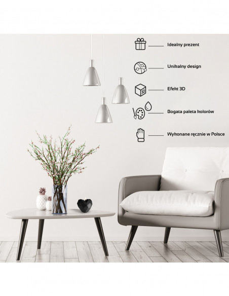 Świeca Heart Low-Poly Black Matt