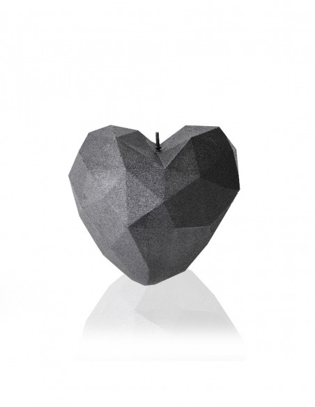 Świeca Heart Low-Poly Steel