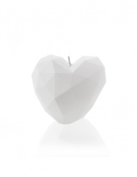 Świeca Heart Low-Poly White