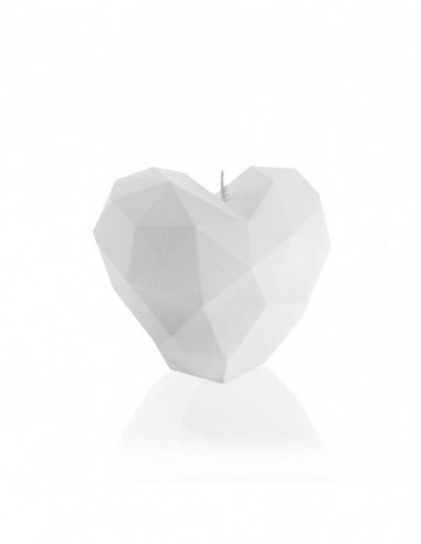 Świeca Heart Low-Poly White