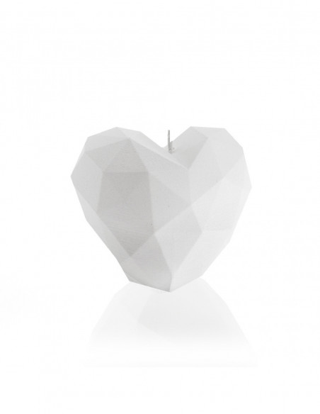 Świeca Heart Low-Poly White