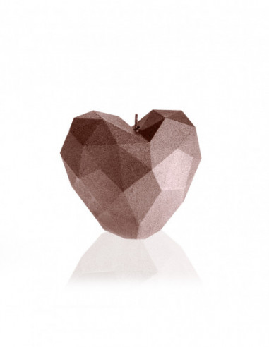 Świeca Heart Low-Poly Rose Gold
