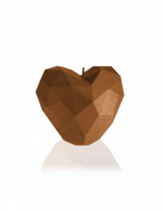Świeca Heart Low-Poly Gold 2