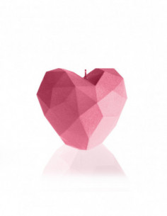 Świeca Heart Low-Poly Pink 2
