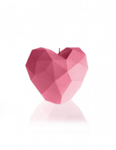 Świeca Heart Low-Poly Pink