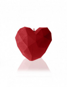 Świeca Heart Low-Poly Red
