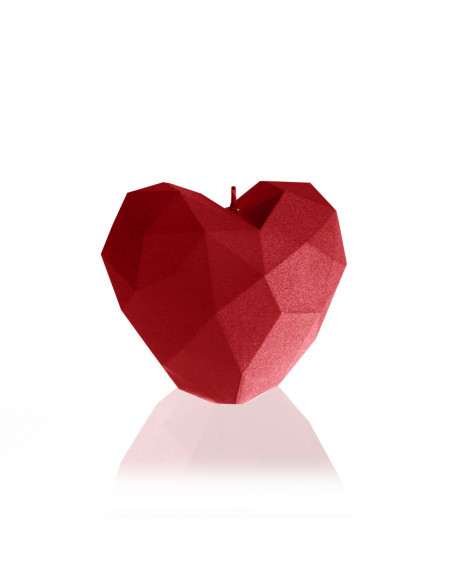Świeca Heart Low-Poly Red