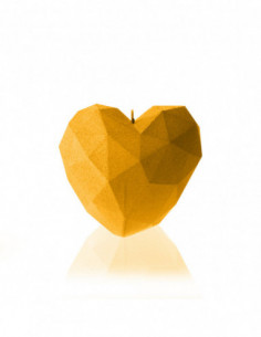 Świeca Heart Low-Poly Yellow