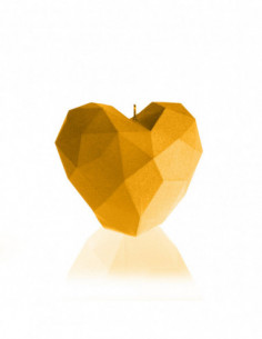 Świeca Heart Low-Poly Yellow 2