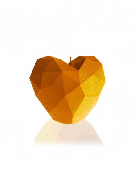 Świeca Heart Low-Poly Orange