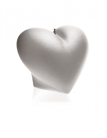 Świeca Heart Smooth Gray