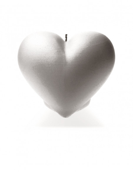 Świeca Heart Smooth Gray