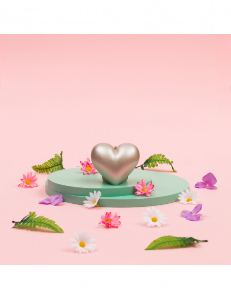 Świeca Heart Smooth Gray