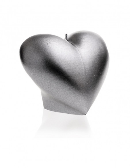 Świeca Heart Smooth Silver