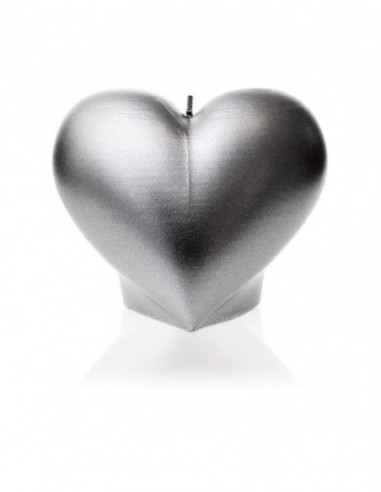 Świeca Heart Smooth Silver