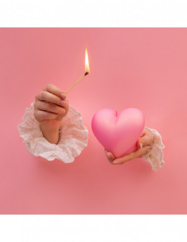 Świeca Heart Smooth Silver