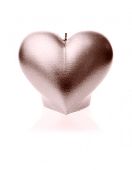 Świeca Heart Smooth Rose Gold