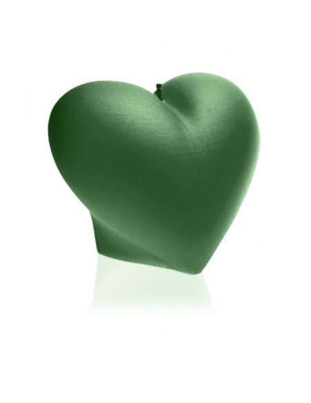Świeca Heart Smooth Dark Green