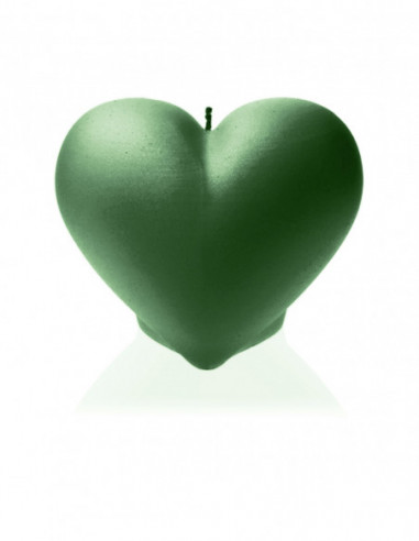 Świeca Heart Smooth Dark Green