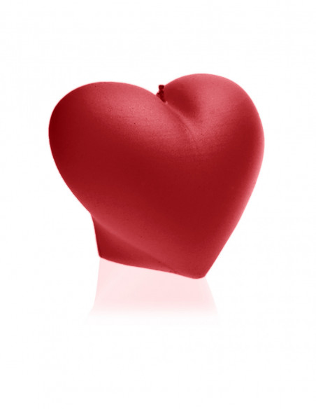 Świeca Heart Smooth Red