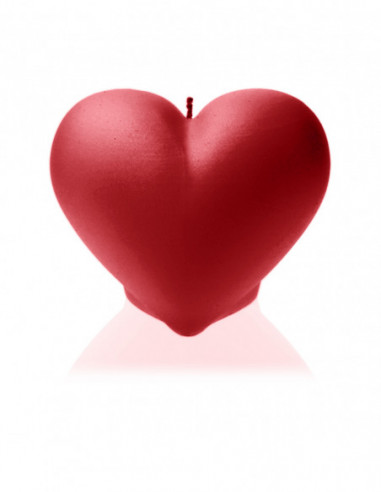 Świeca Heart Smooth Red