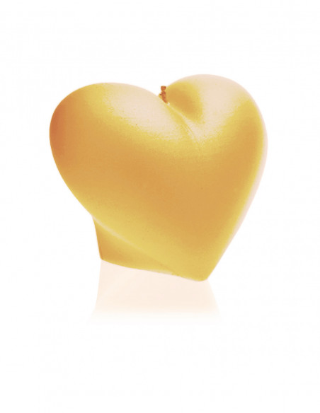 Świeca Heart Smooth Yellow