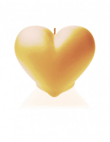 Świeca Heart Smooth Yellow