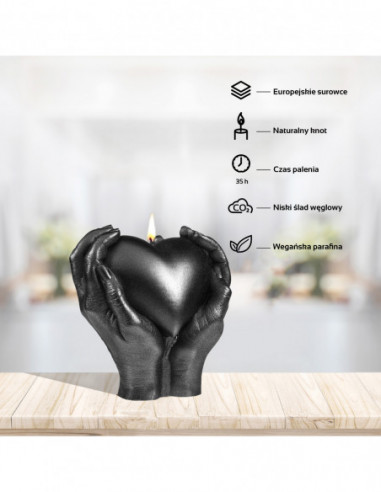 Świeca Hand LOVE Edition Black Metallic