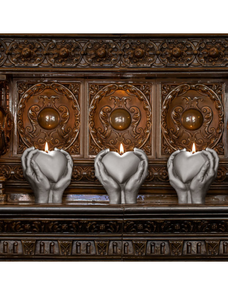 Świeca Hand LOVE Edition Gray