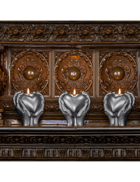 Świeca Hand LOVE Edition Silver