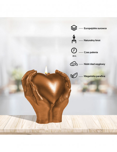 Świeca Hand LOVE Edition Gold