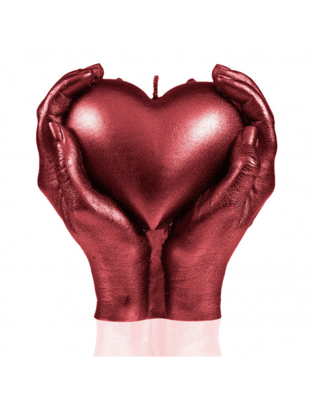 Świeca Hand LOVE Edition Red Metallic