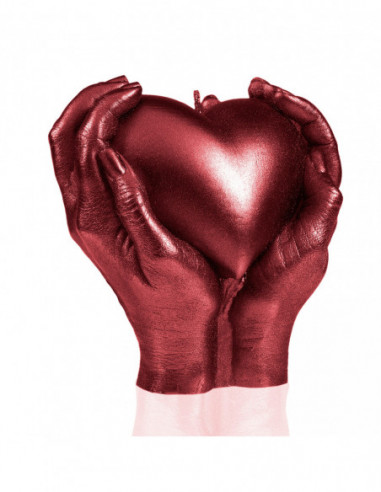 Świeca Hand LOVE Edition Red Metallic