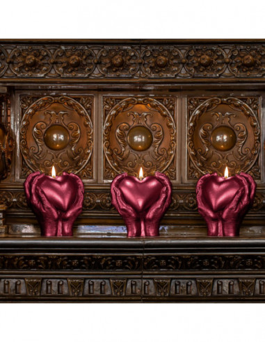 Świeca Hand LOVE Edition Red Metallic